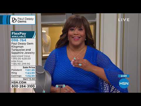 Paul Deasy Gem Kingman Turquoise, Sapphire and White Top...