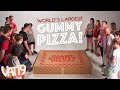 We surprised a tour with a Giant Gummy Pizza Party!