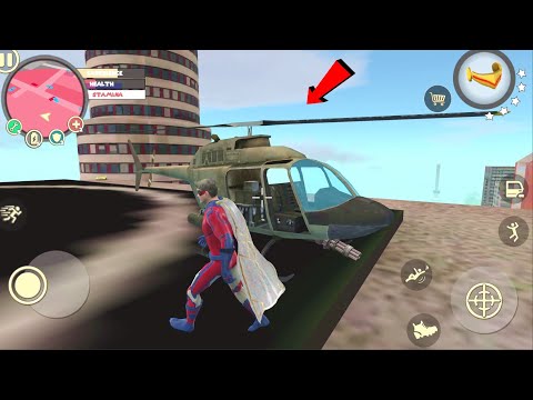Rope Hero: Vice Town(SuperHero With Private Helicopter)🚁 SuperHero on Helipad - Android Gameplay HD