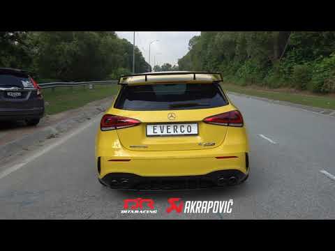 AKRAPOVIC EXHAUST MERCEDES A45S AMG W177 EDITION 1 | LAUNCH & FLY BY