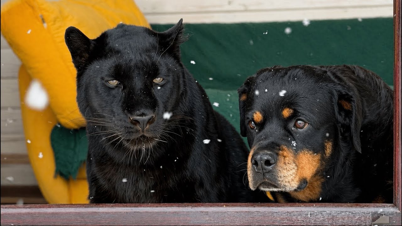 It's winter again for Luna the panther ❄️🌨️(ENG SUB)