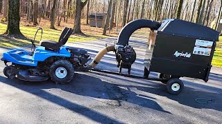 Agri-Fab Mow-N-Vac review, unloading tips, repairs and opera