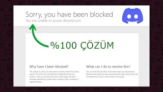DİSCORD • "SORRY YOU HAVE BEEN BLOCKED" HATASI %100 ÇÖZÜMÜ!