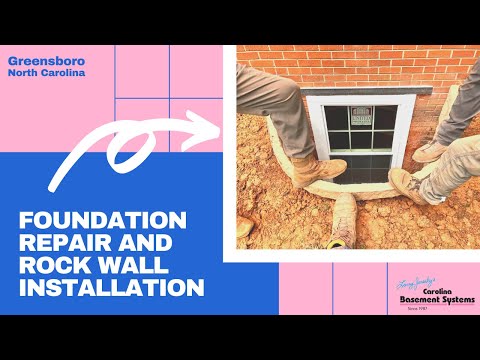 Greensboro, North Carolina, Foundation Repair and Rock Wall Installation