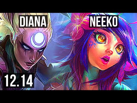 DIANA vs NEEKO (MID) | 3.0M mastery, 1300+ games, 13/4/8, Dominating | NA Grandmaster | 12.14