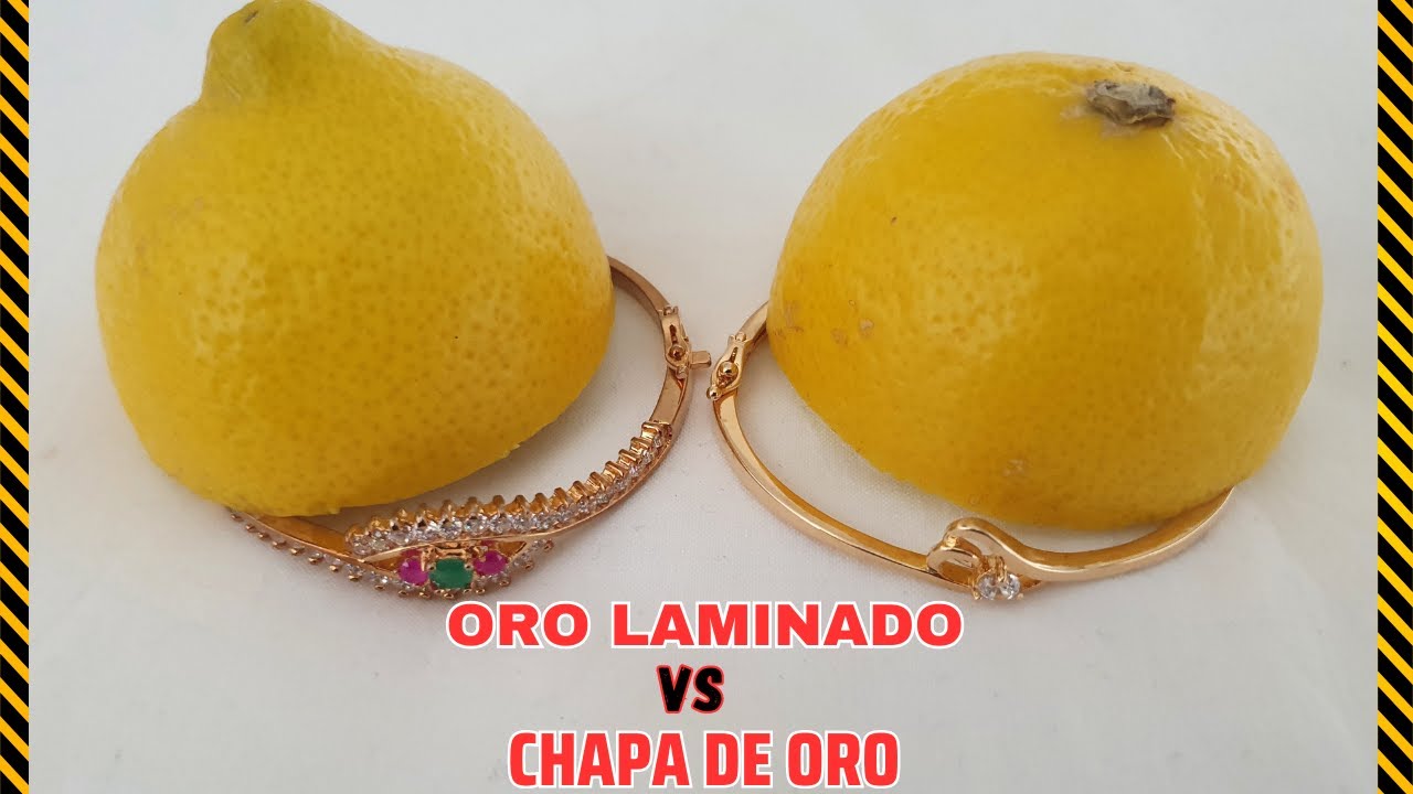 Como saber si es oro laminado o chapa de oro. Prueba casera con limón. Como saber si es Goldfilled.