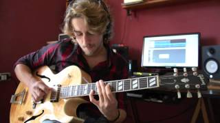 Jazz Practice #1 Wes Montgomery D-Natural Blues Solo Transcription played by Matteo De Feo