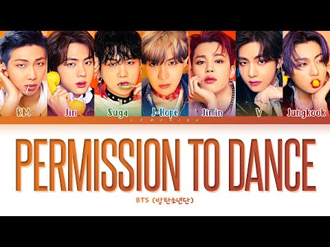 BTS Permission to Dance Lyrics (방탄소년단 Permission to Dance 가사) [Color Coded Lyrics/Eng]