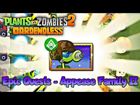 Plants Vs. Zombies 2: Gardendless - Epic Quests | All Appease Family II Levels
