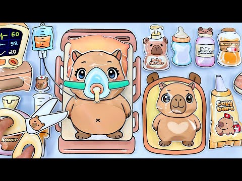 ( 🚑 Paper DIY 🚑 ) Unboxing Blind Bag Pregnant Capybara 1000$ | ASMR