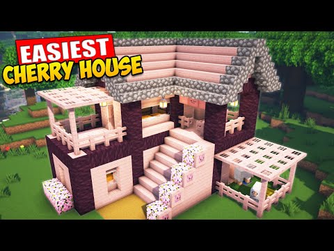 Minecraft: How to Build an Easy Cherry Blossom House Tutorial ⚒️
