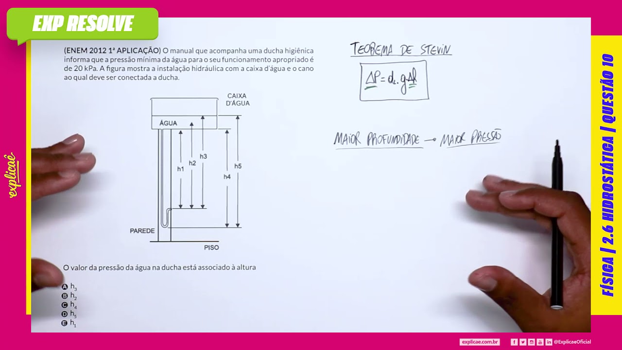 Watch Now O MANUAL QUE ACOMPANHA UMA DUCHA HIGIÊNICA INFORMA QUE A PRESSÃO MÍNIMA DA ÁGUA(...) | HIDROSTÁTICA O MANUAL QUE ACOMPANHA UMA DUCHA HIGIÊNICA INFORMA QUE A PRESSÃO MÍNIMA DA ÁGUA(...) | HIDROSTÁTICA