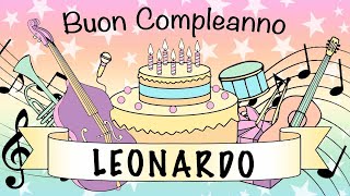 NUOVO! Tanti Auguri Buon Compleanno Leonardo Chitarra Jazz Gypsy