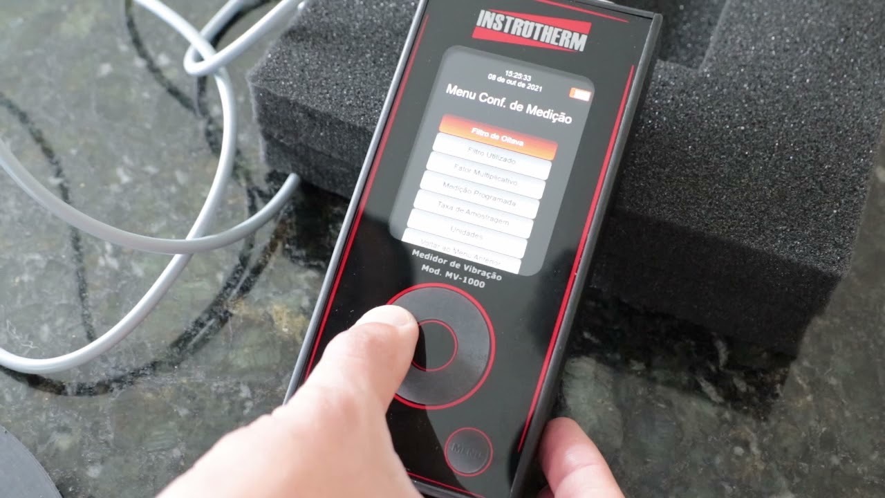 MV 1000 - Medidor de vibração (Operação e configuração)
