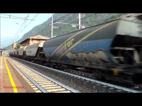 E.484 SBB CARGO CON MERCI DI CEREALI IN TRANSITO A PREMOSELLO (VB) DOM. 22 - 6 - 2014.