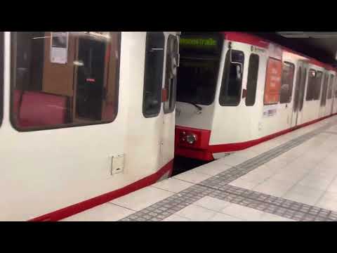 DSW21: U42 #313/#341 leaving + U46 #309/#306 arriving at Stadtgarten