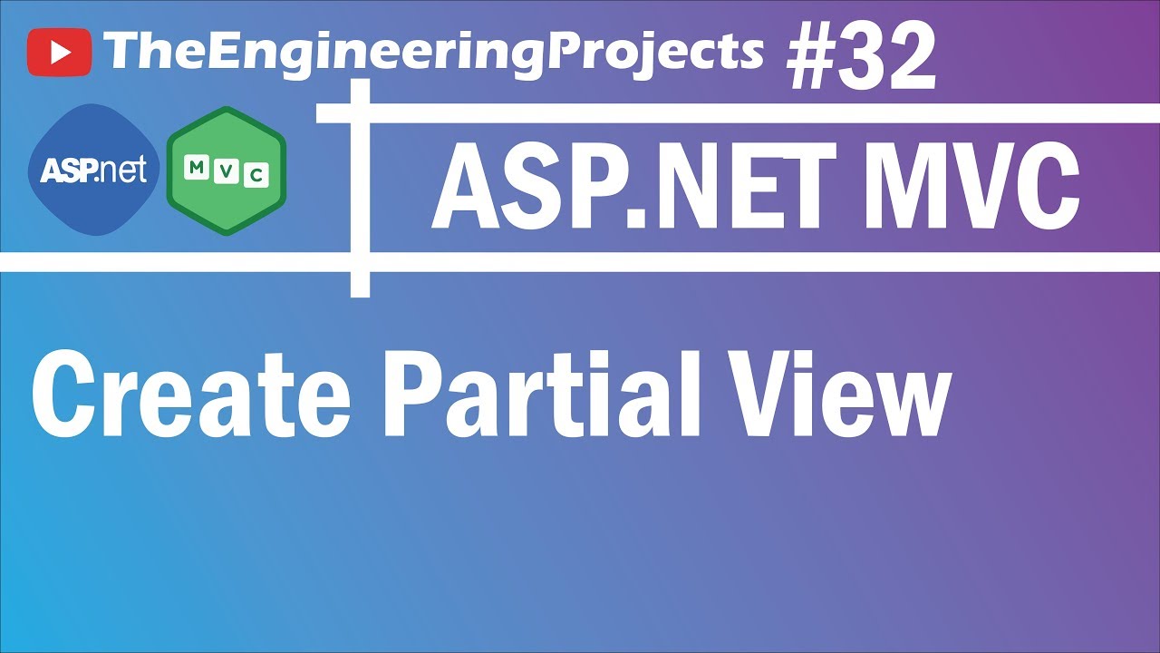 32 ASP .NET MVC - Create Partial View
