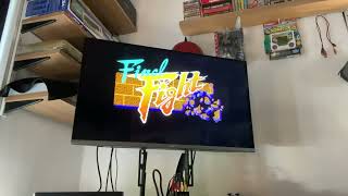 Polymega game play, f-zero snes, final fight snes, and sonic mega mix mega cd.