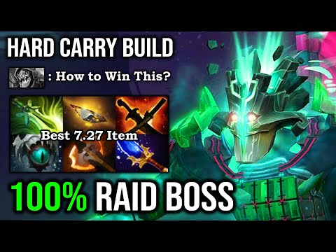 NEW CRAZY 7.27 HARD CARRY BUILD Sick Omnislash Juggernaut Raid Boss Aghanim Skadi Vs Pro Slark DotA