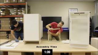 Base Cabinet assembled in 2:25 minute! with Lockdowel Channel Lock