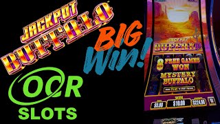 WOW JACKPOT BUFFALO! Big win on newer slot from Aristocrat at DownStream Casino #slots #casino #ocr
