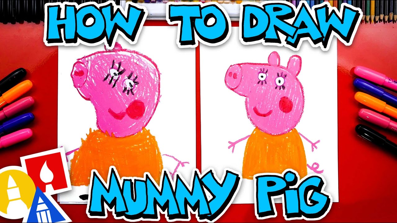 How To Draw Mummy Pig From Peppa Pig