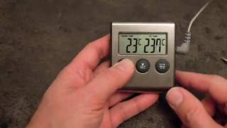 Digital Grillthermometer für Gasgrill, Sehr gutes Grill  und Küchenthermometer incl  99 Minuten Time