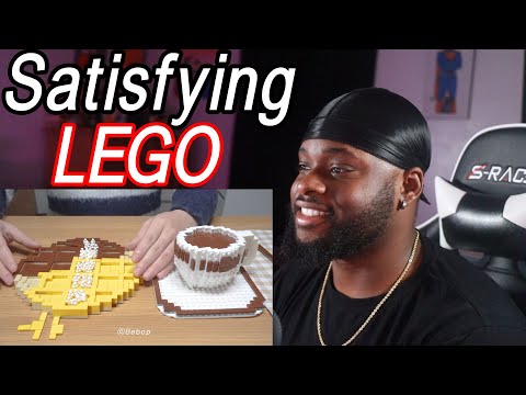 LEGO Waffles & Coffee Stop Motion Cooking REACTION (VERY SATISFYING)