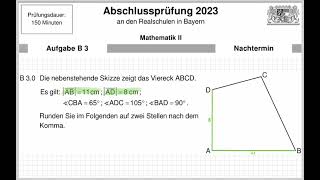 Abschlussprüfung Mathematik 2023 B3 Nachtermin Lösung