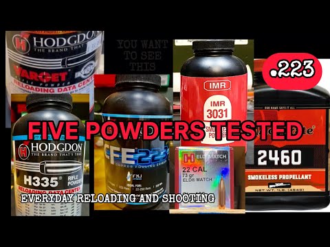 Testing Five Powders with 73 Grain ELD Match Bullets and Tikka T3X Ace Target Rifle .223 ￼