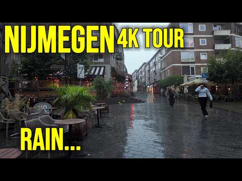 Rainy Afternoon in Nijmegen | Relaxing Walking Tour 4K