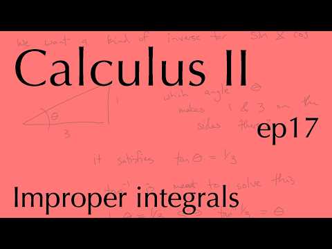 Calculus II ep17: Improper integrals (Oct 21, 2026)