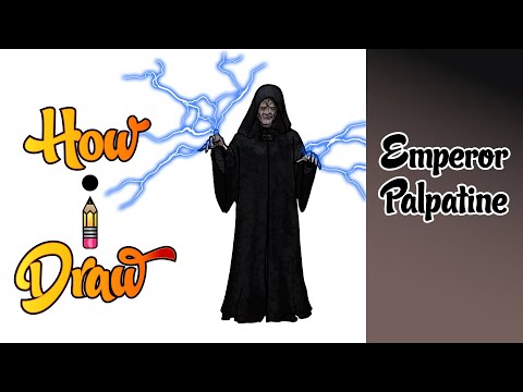How I Draw EMPEROR PALPATINE from STAR WARS * how to draw sith emporer sheev palpatine art lessons *