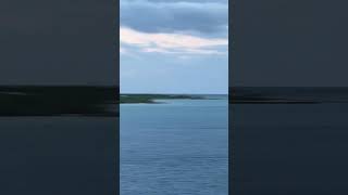 Listening to ECHOLINK from the balcony on Carnival Vista looking at Princess Cays