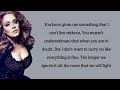 Adele - Love In The Dark (lyrics)