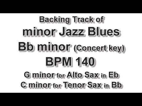 Bb minor Jazz Blues - BPM 140 - Backing Track