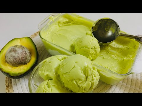 3 ingredients avocado ice cream 🍨🥑😋