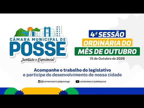 4° SESSÃO ORDINÁRIA DO MÊS DE OUTUBRO- 15/10/2026