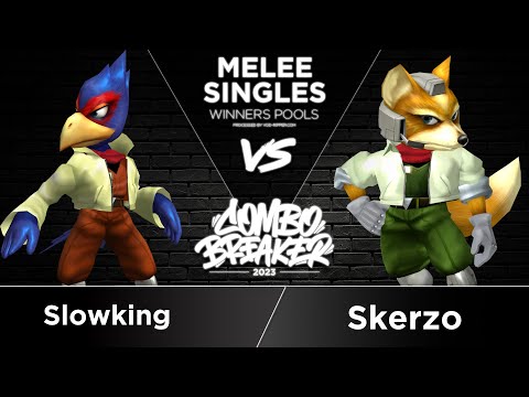 Slowking (Falco) vs Skerzo (Fox) - Melee Singles Winners Top 64 - COMBO BREAKER 2023