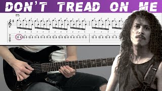 METALLICA - DON&#39;T TREAD ON ME (Guitar cover with TAB | Lesson)