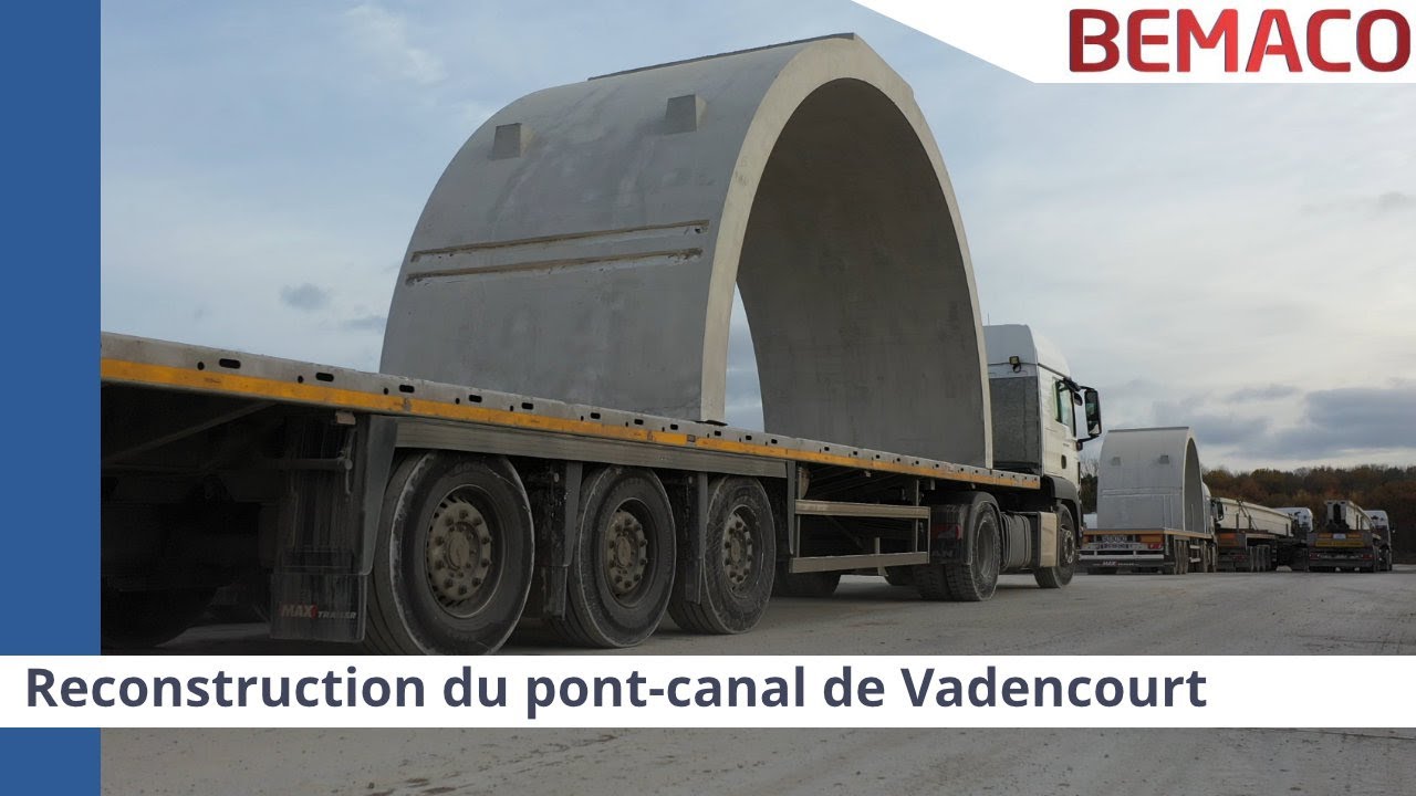 Reconstruction du pont canal de Vadencourt.