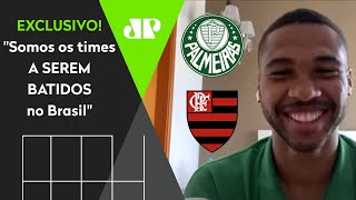 ‘Está todo mundo pensando nesse jogo’: Wesley fala sobre final entre Palmeiras e Flamengo