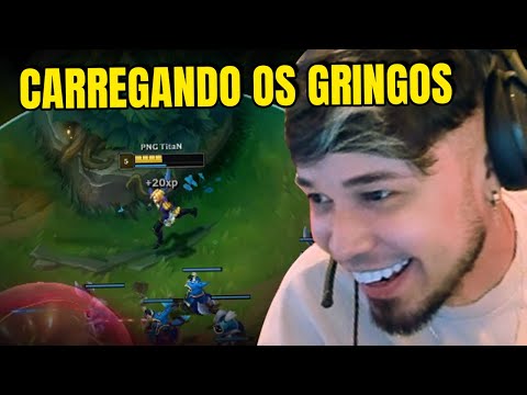 TITAN CARREGOU OS PRO PLAYERS GRINGOS DE EZREAL NA CHAMPIONS QUEUE