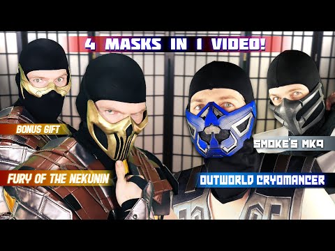 Scorpion & Sub-Zero Open 4 different Masks! Smoke, Sub Zero & Scorpion Masks By SinisterPropz