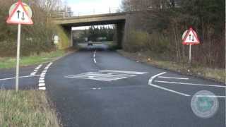preview picture of video 'A34 interchange near Tufton/Whitchurch safety (Dec 2012)'