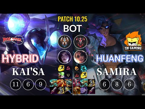 KT HyBriD Kai'Sa vs SN huanfeng Samira Bot - KR Patch 10.25