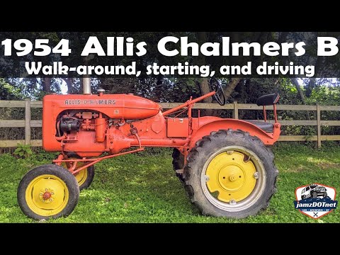 1954 Allis Chalmers Model B tractor - walk around, starting, and driving | Allis Chalmers Tractor