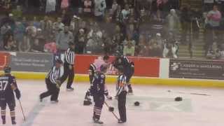 Hockey Fight!!  Rampages VS the Barons