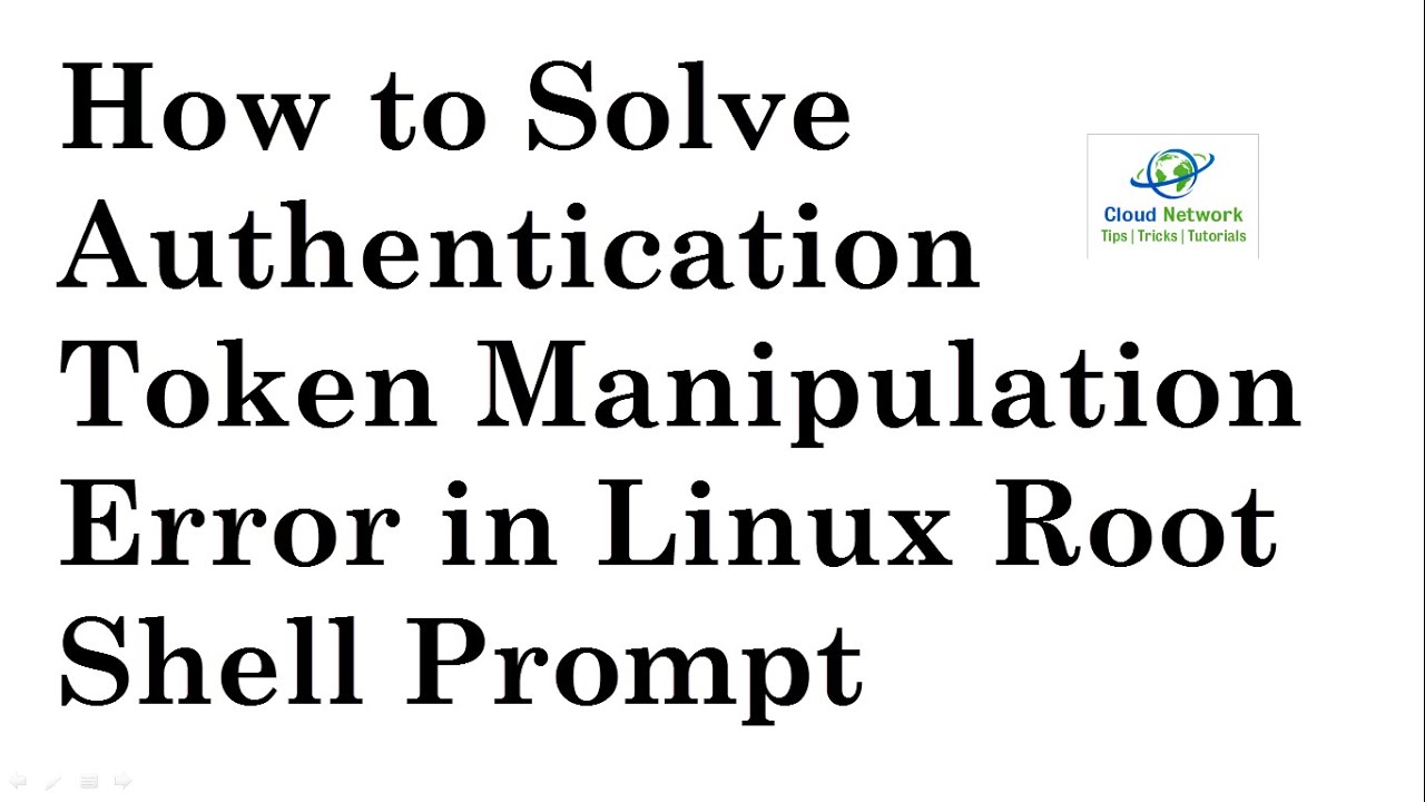 Authentication Token Manipulation Error Ubuntu – DOEURY