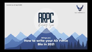 HQ ARPC Rising 6 USAF Official Biography Brief Aug 2021